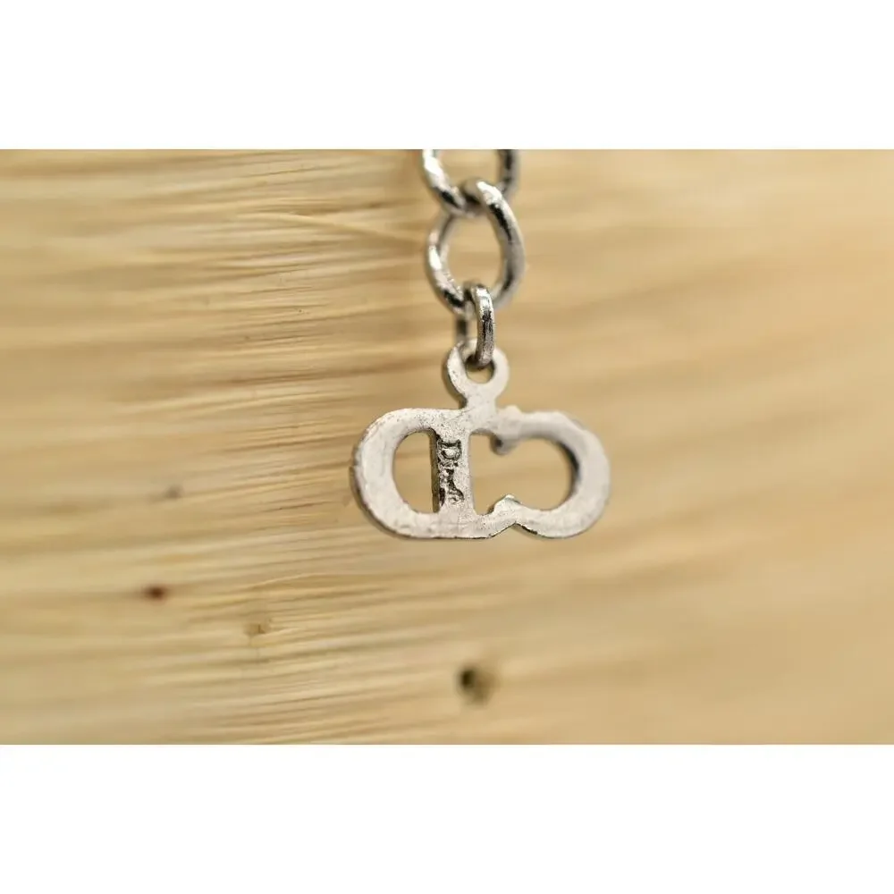 Christian Dior Vintage Letter Logo Necklace Pendant Tassel CD Signed 1990s BinBJ